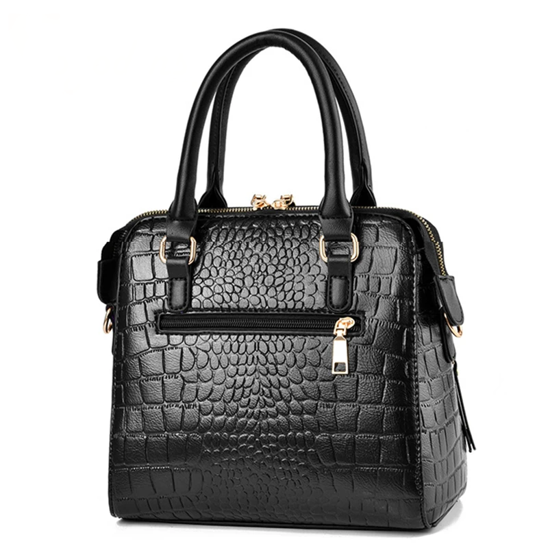 Sac à main Fashion Feminity de luxe arborant un motif crocodile.