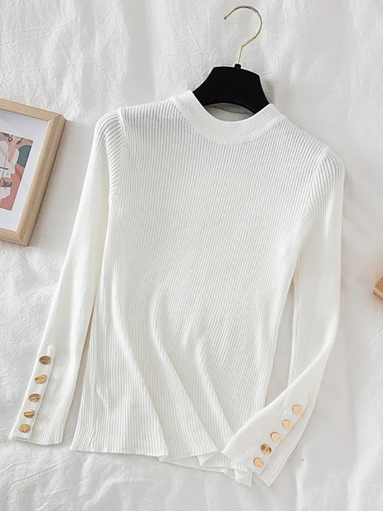 Sweater female slim knit top soft jumper tops