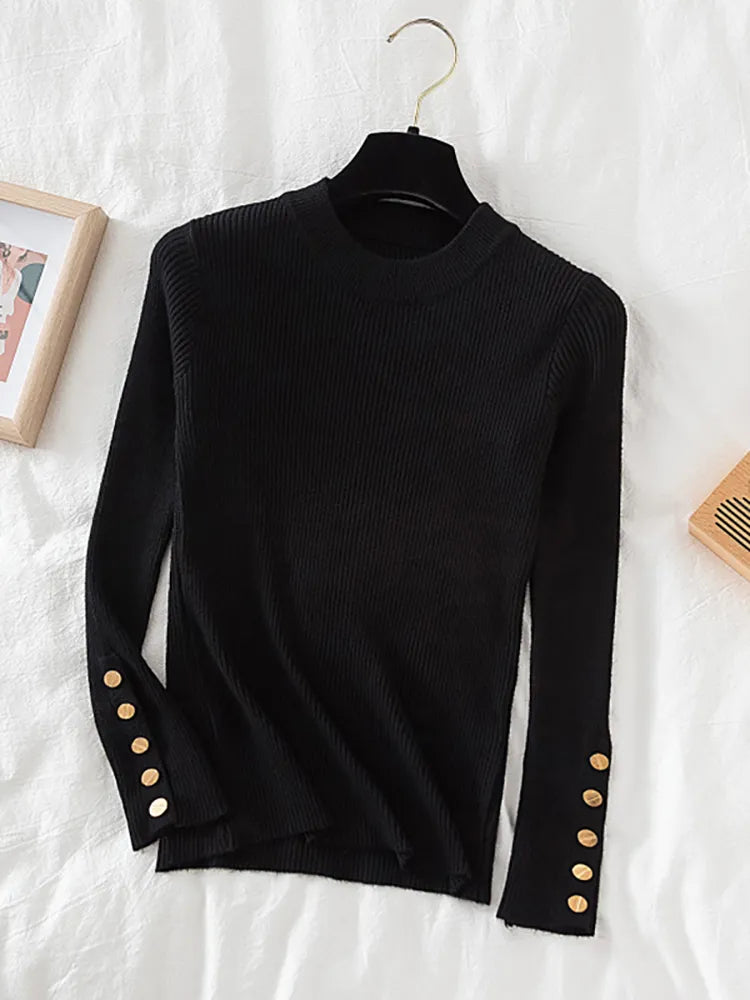 Sweater female slim knit top soft jumper tops