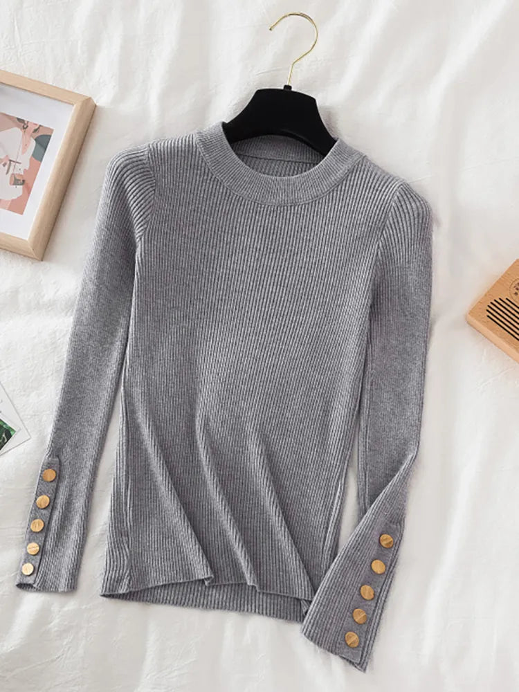 Sweater female slim knit top soft jumper tops